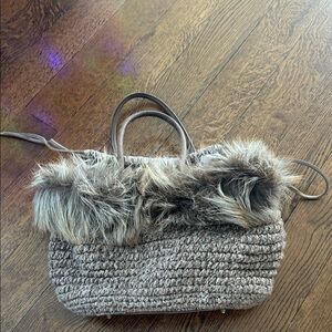 Brunello Cucinelli - Fur-Trimmed Drawstring Handbag